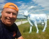 Selfie mit einer Kuh. Foto: Richard Šulko