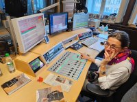 : Hermine Kaiser bei der Sendung. Foto: Richard Šulko