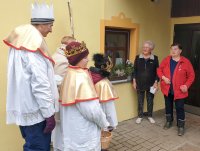 Besuch bei Elfriede Šulková, dabei Jarmila Kupcová (r.). Foto: Richard Šulko