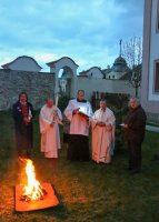 Osterfeuer in Manetin. Bild: Vojěch Šulko